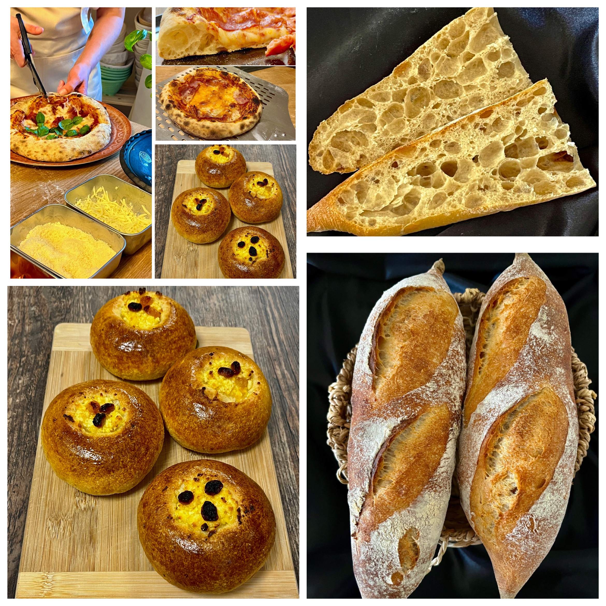 Pizza & Péksütemény (Ökörszem) & Bagett (Batard) Kovászos Workshop